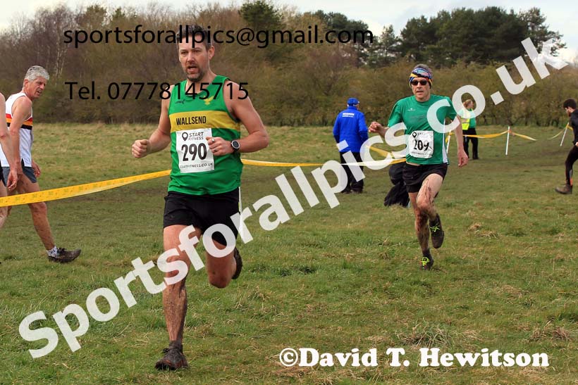 Men 35 to 60 in the 2023 BMAF Cross Country Champs., Wallsend. Photo: David T. Hewitson/Sports for All Pics